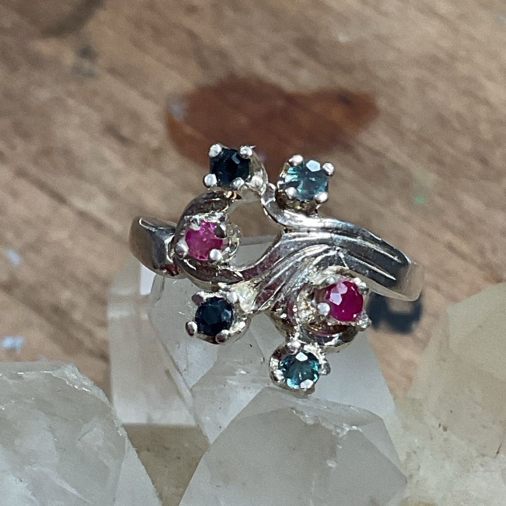 Ruby, Sapphire, and Alexandrite Ring